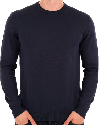Benetton Feiner Baumwollpullover Marineblau