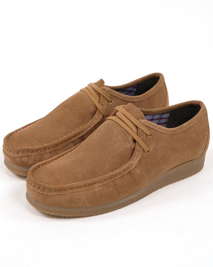 Roamers Brit Pop Wildlederschuhe Hellbraun