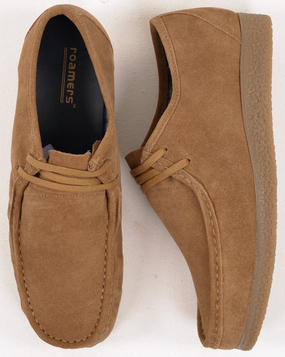 Roamers Brit Pop Wildlederschuhe Hellbraun