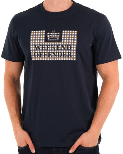 Weekend Offender Prison T-Shirt Marineblau/Karo
