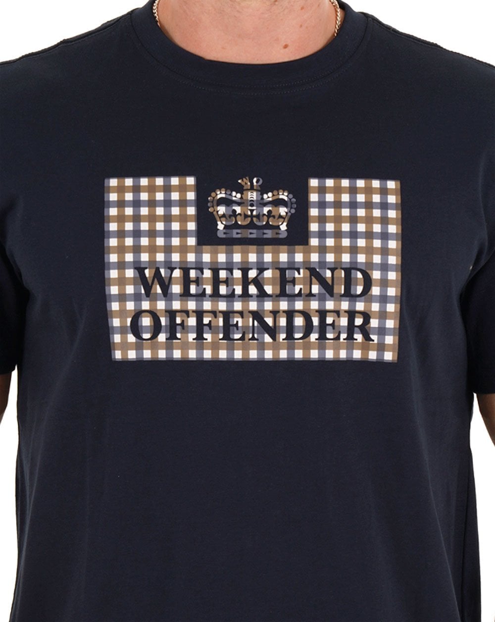 Weekend Offender Prison T-Shirt Marineblau/Karo