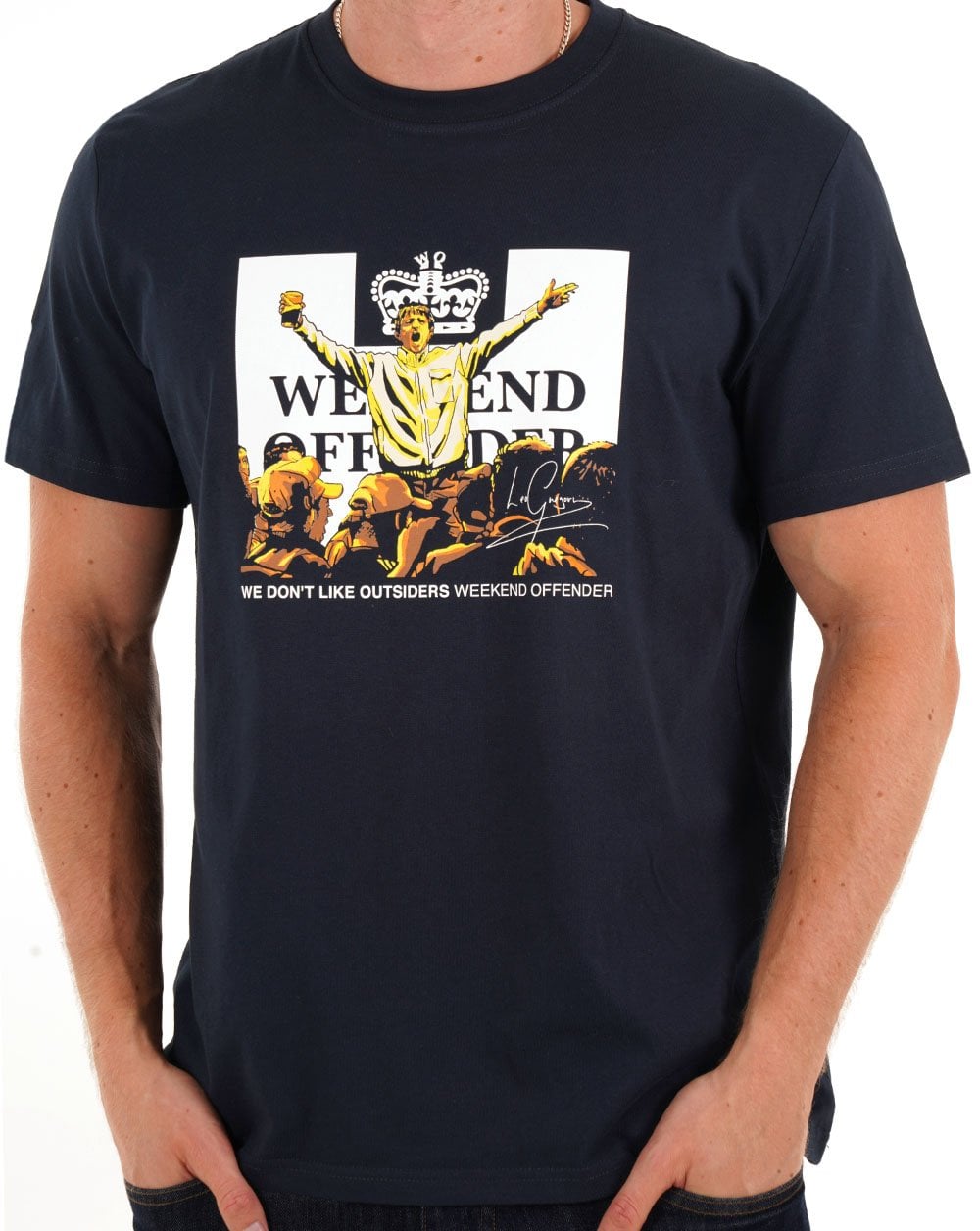 Weekend Offender Leo Gregory T-Shirt Marineblau