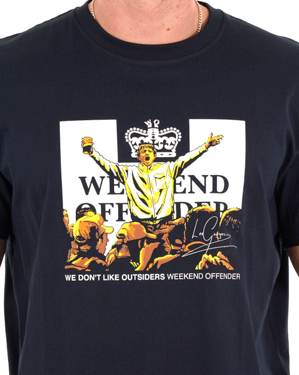 Weekend Offender Leo Gregory T-Shirt Marineblau