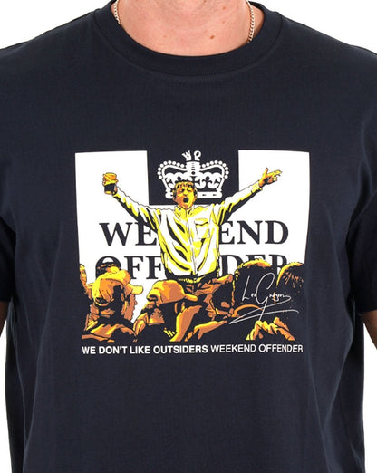 Weekend Offender Leo Gregory T-Shirt Marineblau