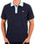 Lacoste Contrast Collar Polo Shirt Navy/Sky Blue
