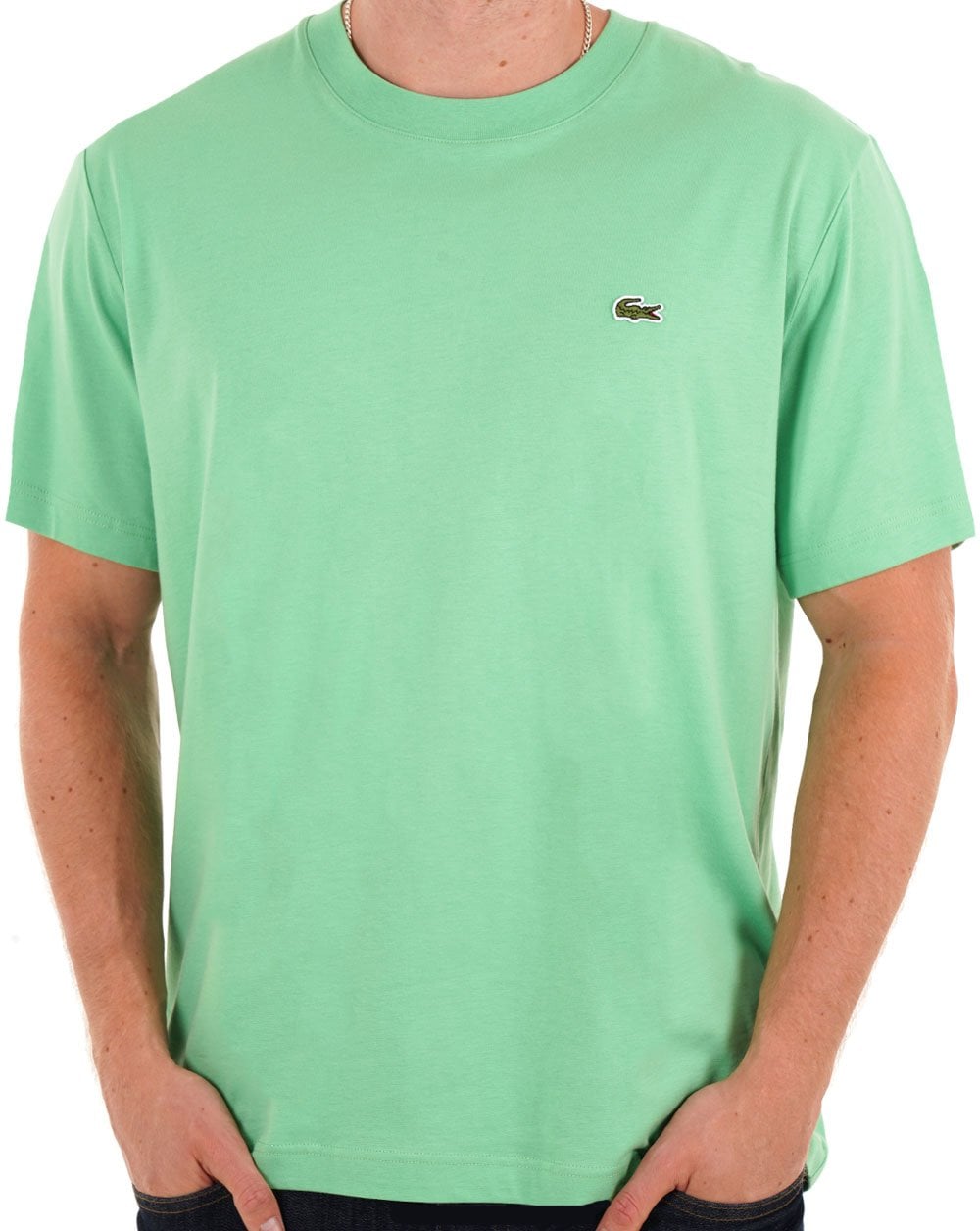 Lacoste – T-Shirt mit klassischer Passform, Limettengrün