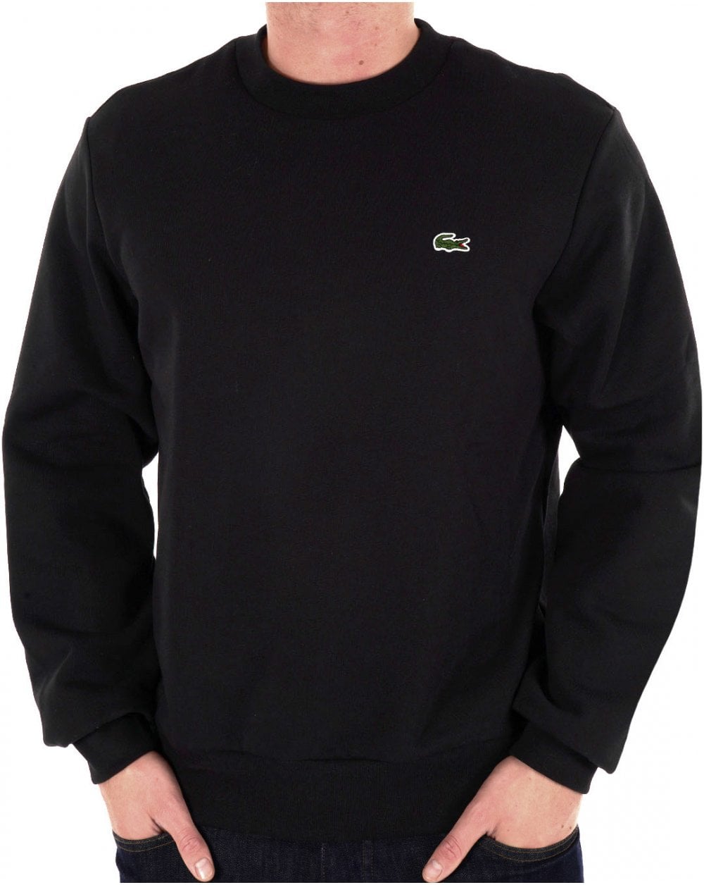 Lacoste Baumwoll-Sweatshirt Schwarz