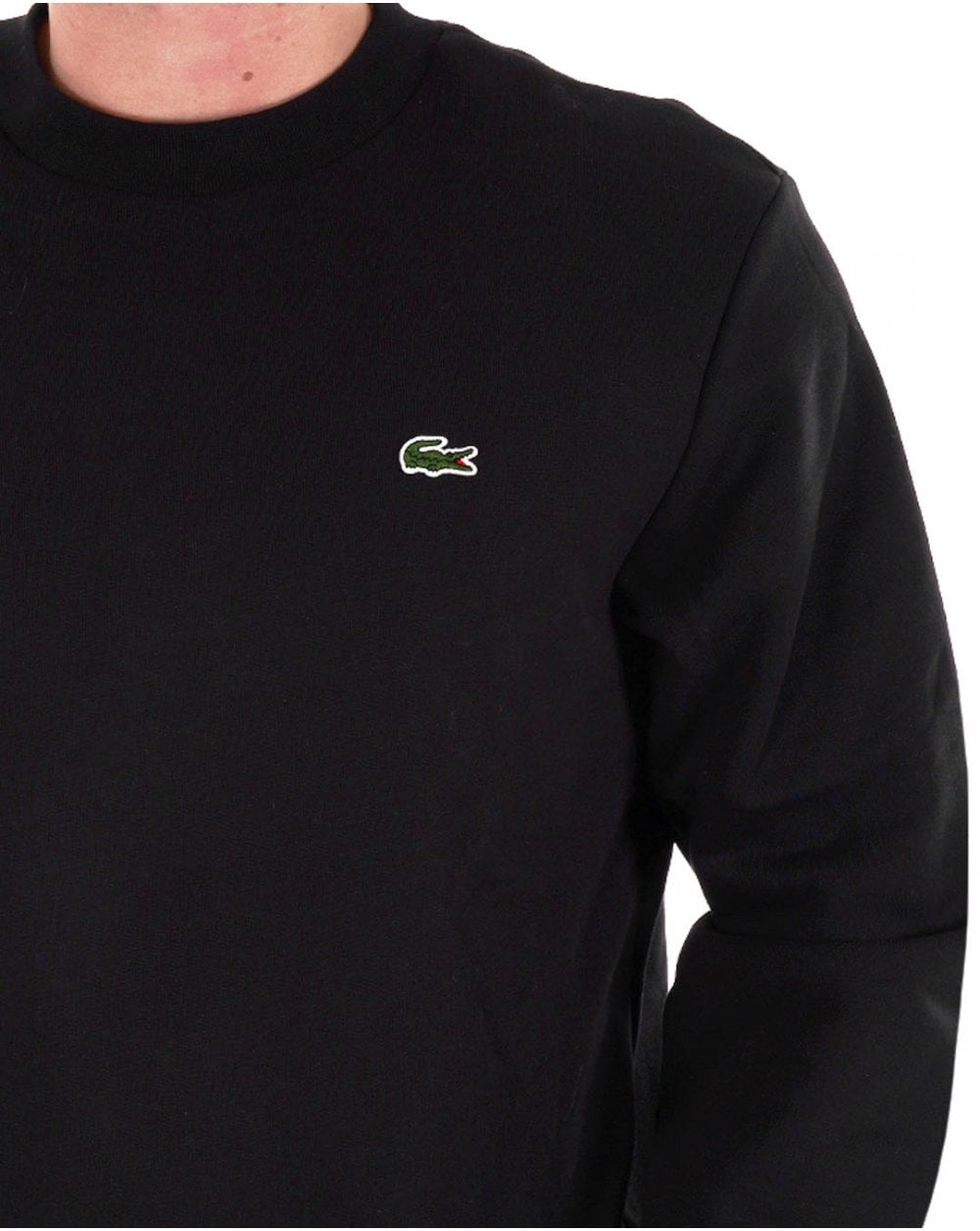 Lacoste Baumwoll-Sweatshirt Schwarz