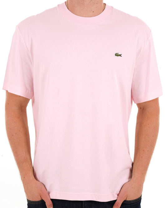 Lacoste – T-Shirt mit klassischer Passform und Flamingo-Print