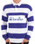 Benetton Striped Rugby Shirt White/Blue