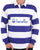 Benetton Striped Rugby Shirt White/Blue