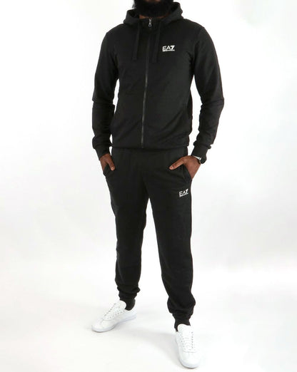 Emporio Armani EA7 Baumwoll-Trainingsanzug Schwarz