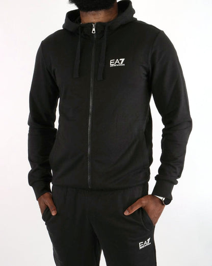 Emporio Armani EA7 Baumwoll-Trainingsanzug Schwarz