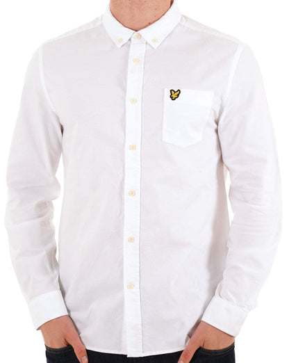 Lyle And Scott Slim Fit Popeline-Hemd Weiß