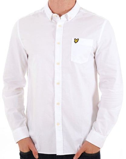 Lyle And Scott Slim Fit Popeline-Hemd Weiß