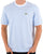 Lacoste Heavy Cotton Striped T Shirt White/Sky Blue