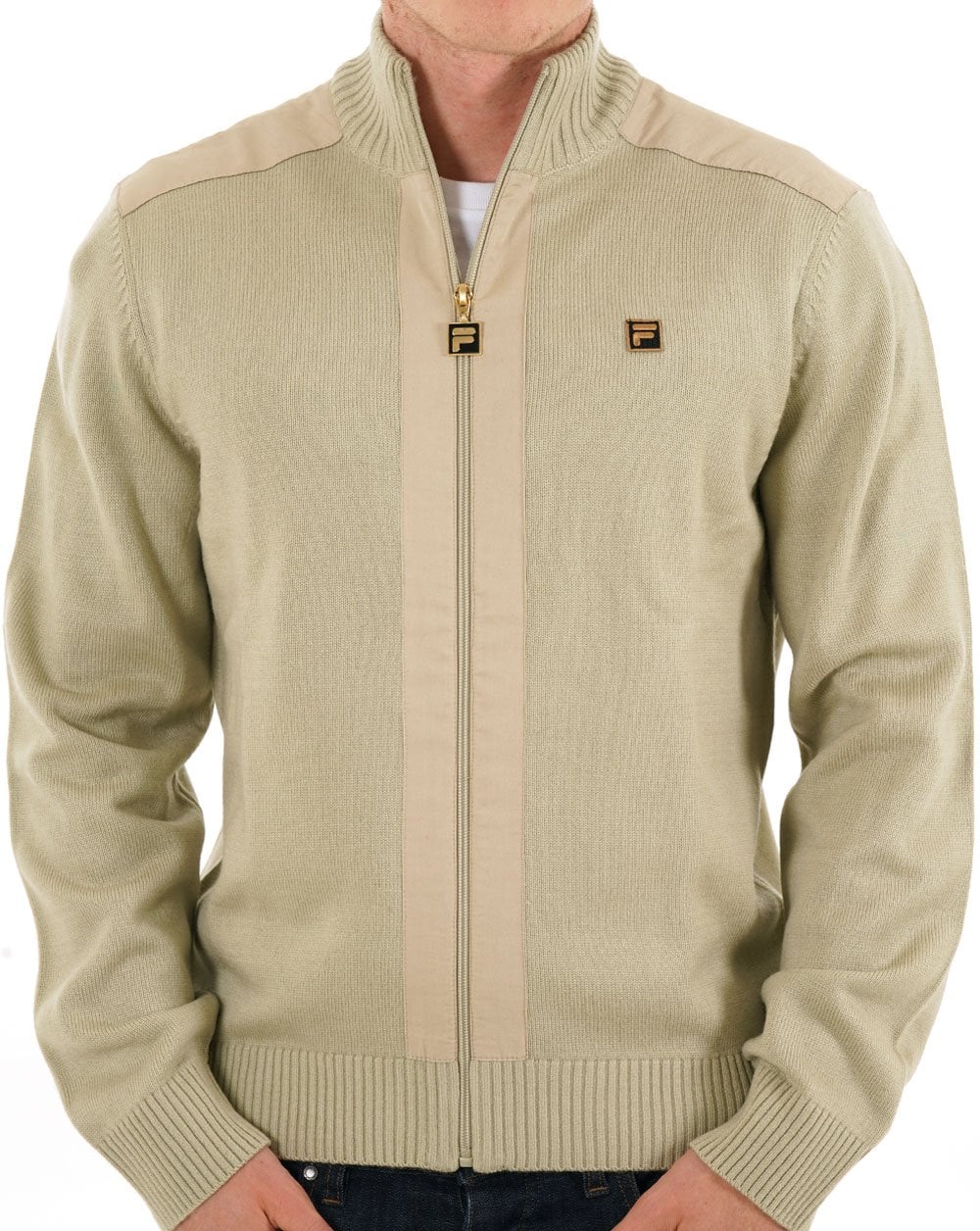 Fila Gold Zip Through Knit  Stone