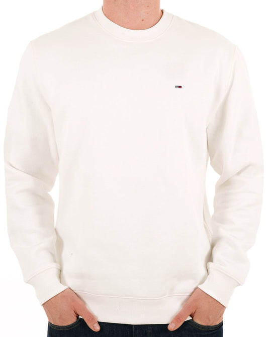 Tommy Jeans Flag Crew Sweatshirt Ecru