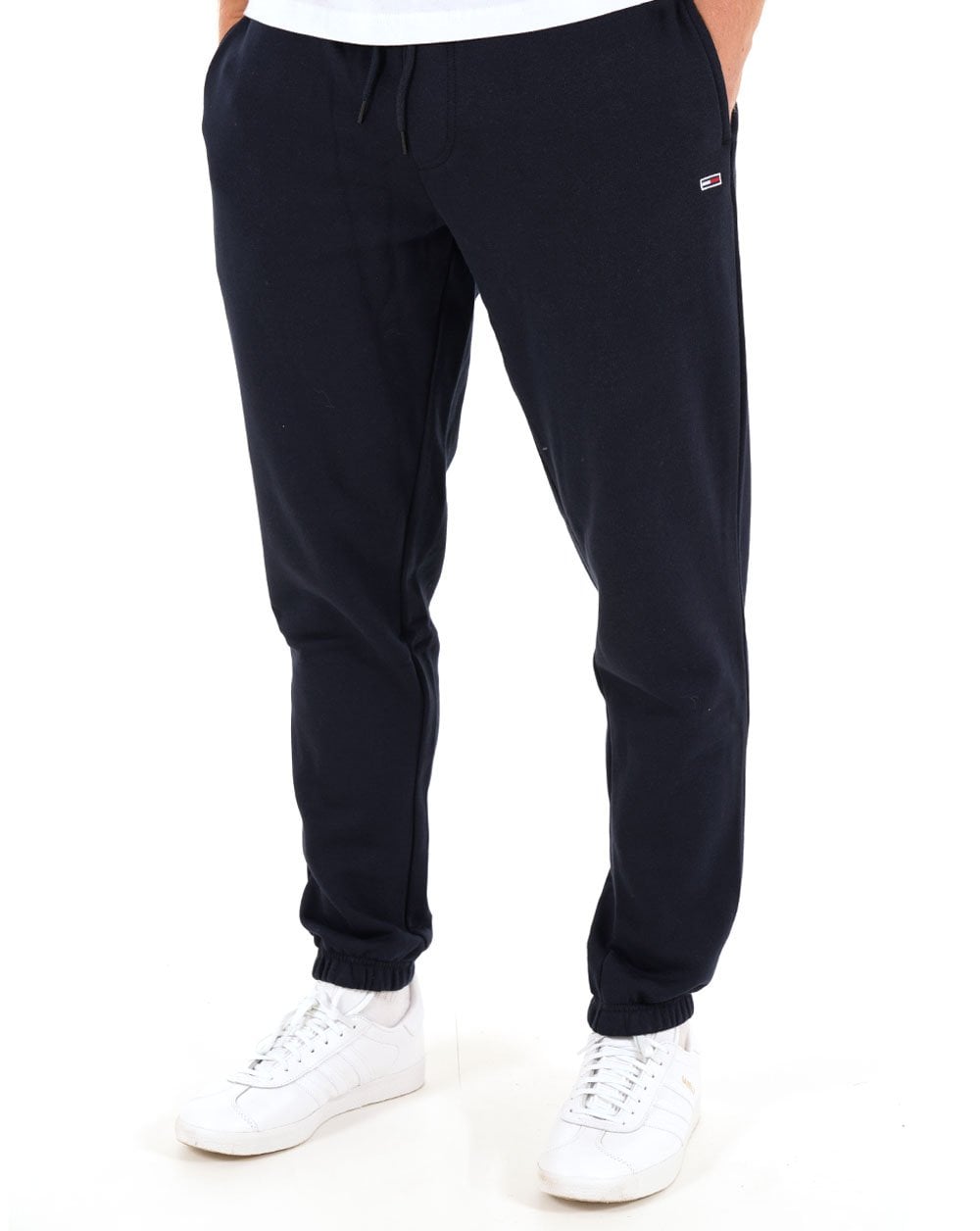 Tommy Jeans Slim Flag Sweatpants in Dunkelmarineblau