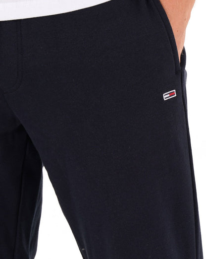 Tommy Jeans Slim Flag Sweatpants in Dunkelmarineblau