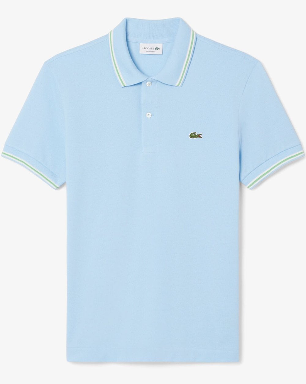 Lacoste – Poloshirt mit Streifen in Himmelblau
