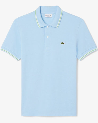 Lacoste – Poloshirt mit Streifen in Himmelblau