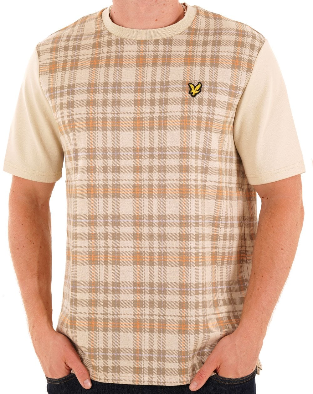 Lyle &amp; Scott Spring Tartan T-Shirt Sand