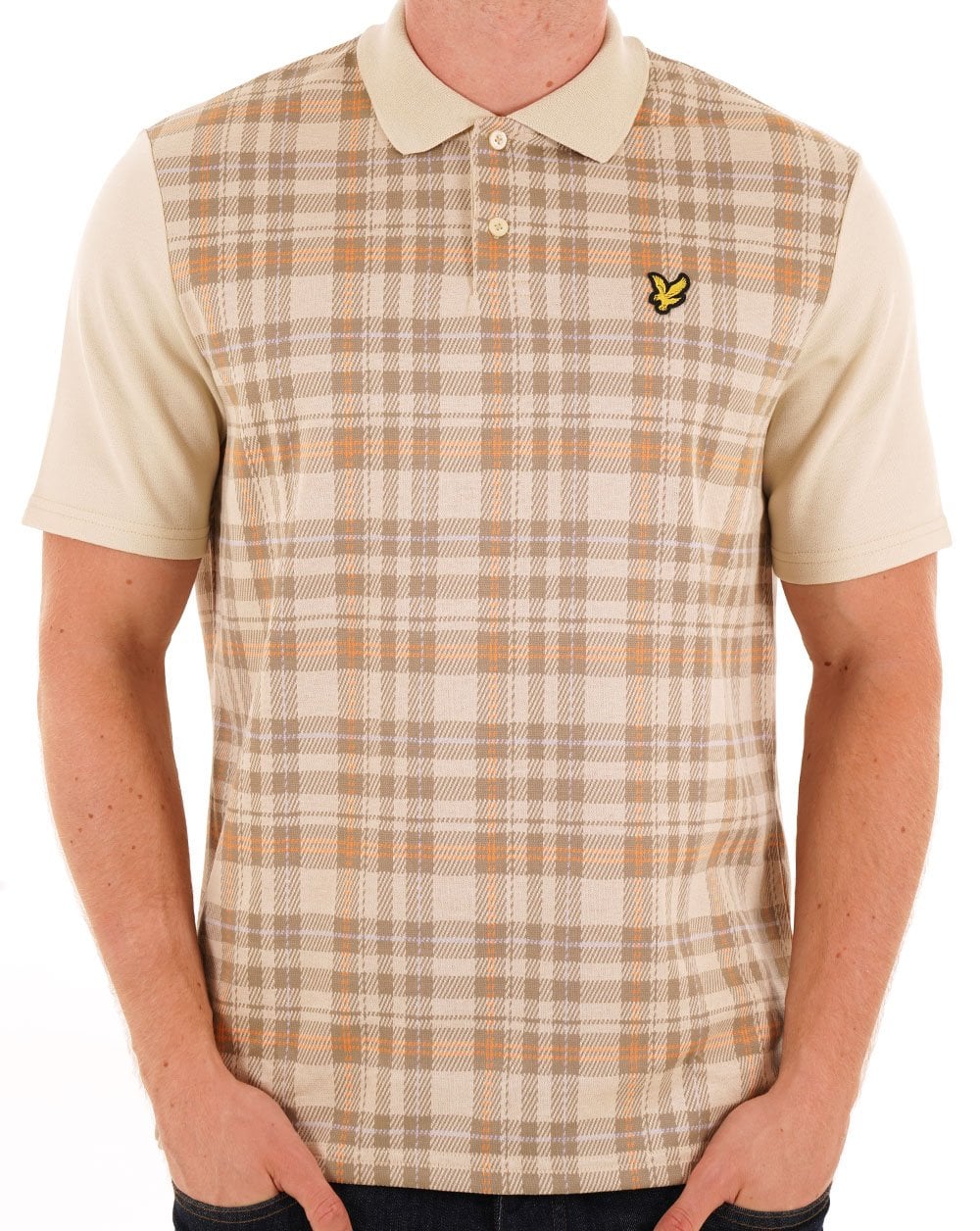 Lyle &amp; Scott Spring Tartan Poloshirt Sand