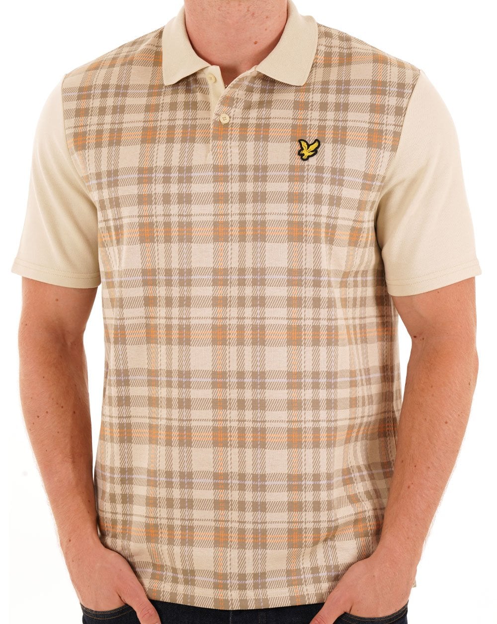 Lyle &amp; Scott Spring Tartan Poloshirt Sand