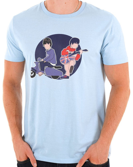 MINTY Rock &amp; Roll Stars T-Shirt Himmelblau