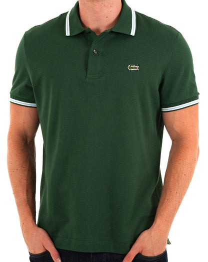 Lacoste Poloshirt mit Streifen in Grün