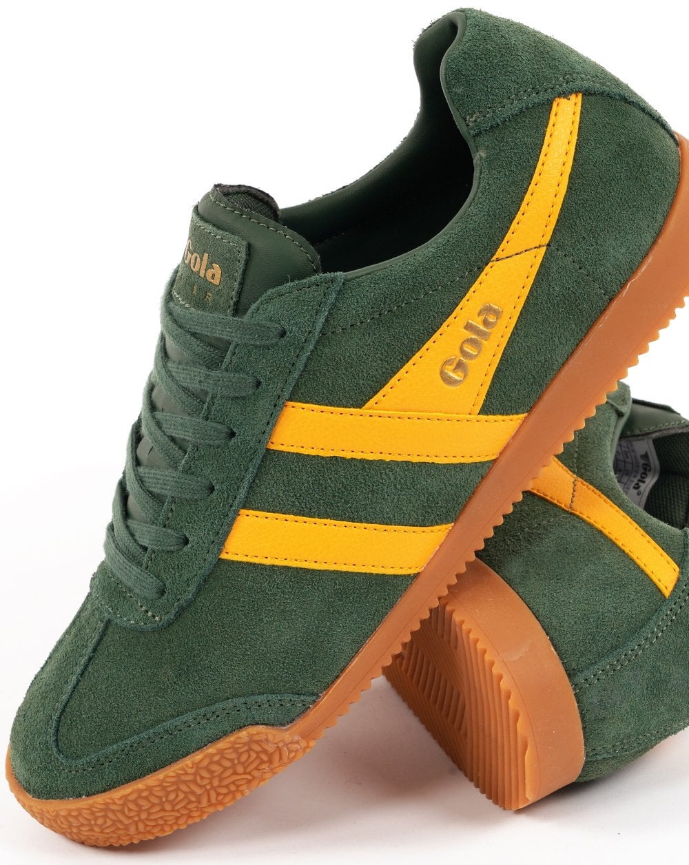 Gola Harrier Wildleder-Sneaker Evergreen/Sun
