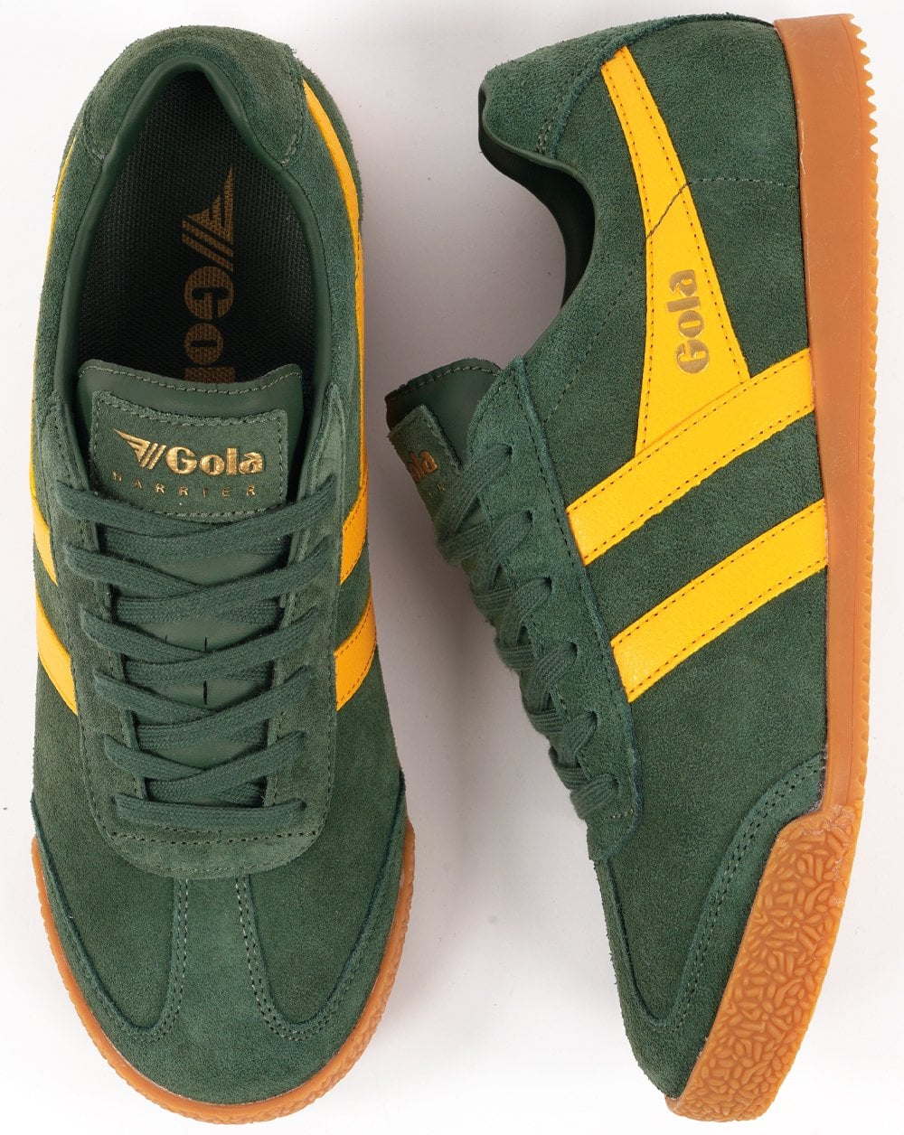 Gola Harrier Wildleder-Sneaker Evergreen/Sun