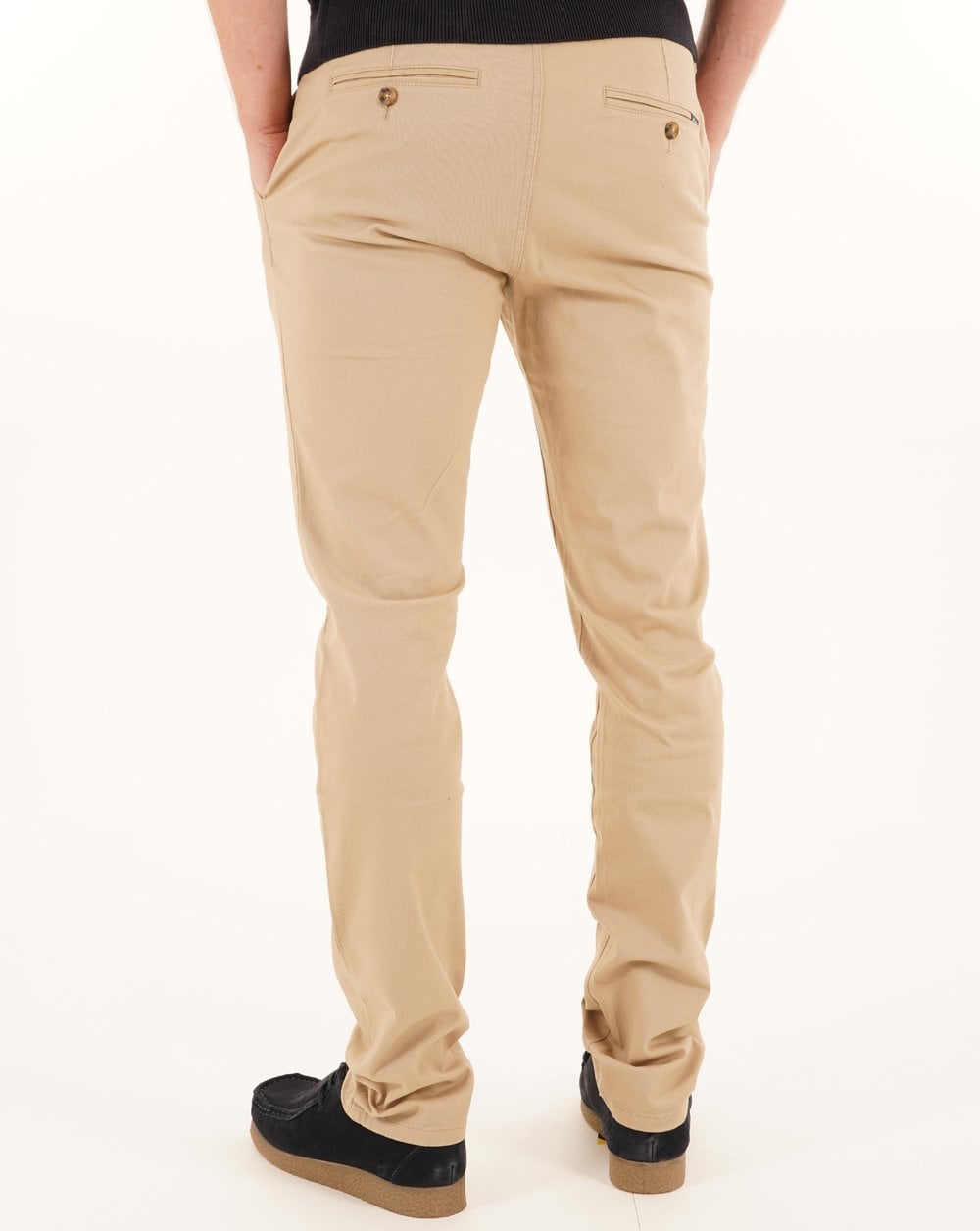 Mischmaschige Chino-Hose, Stein