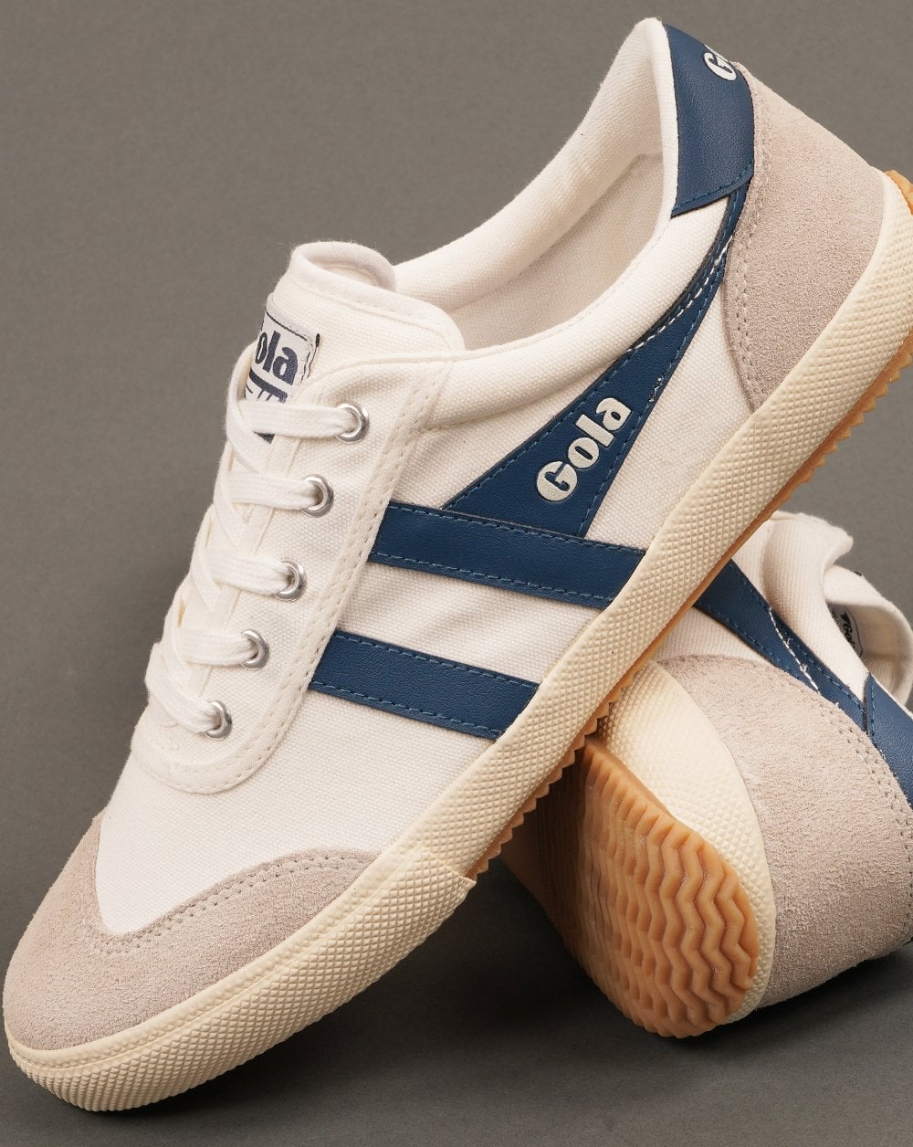 Gola Canvas Wildleder Sneaker Weiß/Marineblau