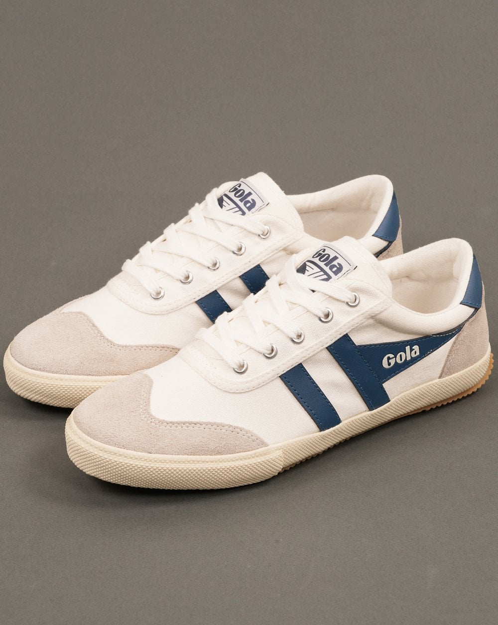 Gola Canvas Wildleder Sneaker Weiß/Marineblau