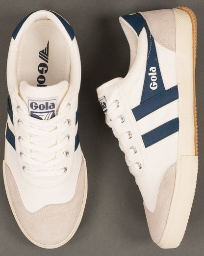 Gola Canvas Wildleder Sneaker Weiß/Marineblau