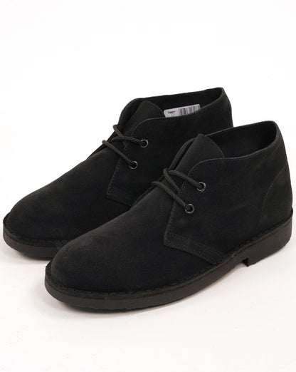 Roamers Iconic Wildleder-Wüstenstiefel Schwarz