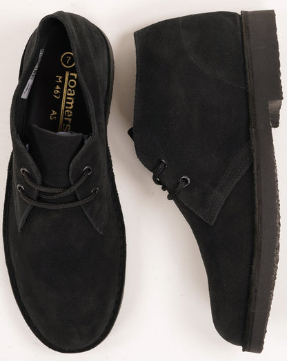 Roamers Iconic Wildleder-Wüstenstiefel Schwarz