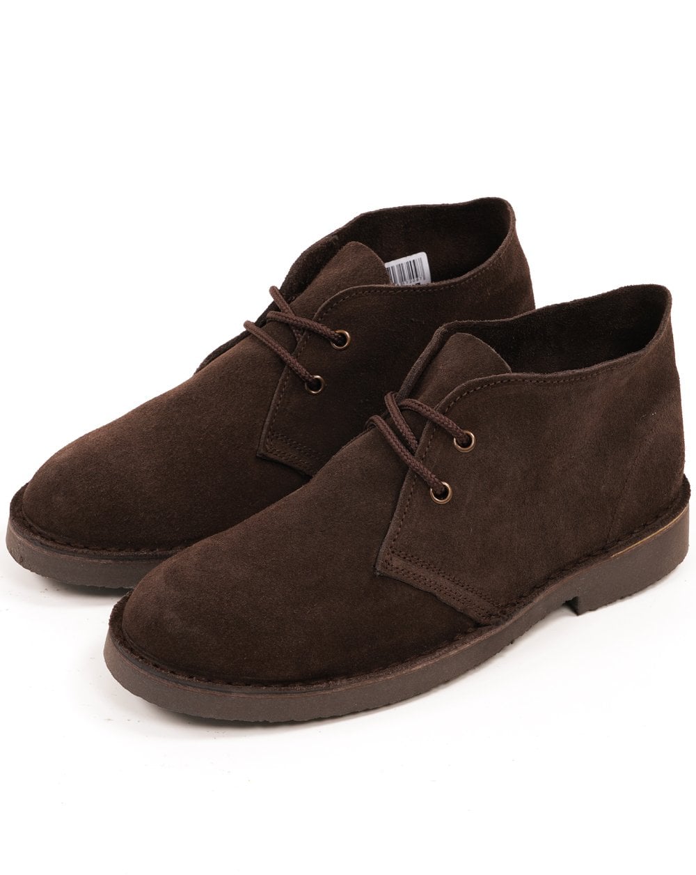 Roamers Iconic Wildleder Desert Boots Dunkelbraun