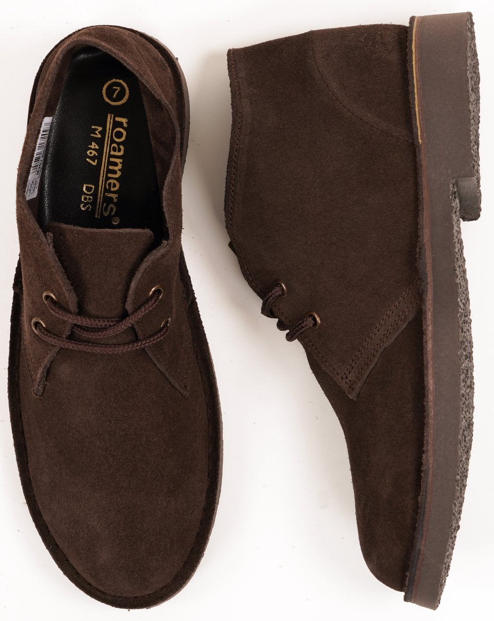 Roamers Iconic Wildleder Desert Boots Dunkelbraun