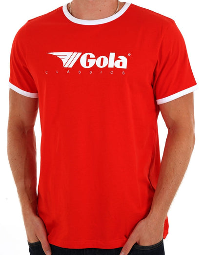 Gola Ringer T-Shirt Rot