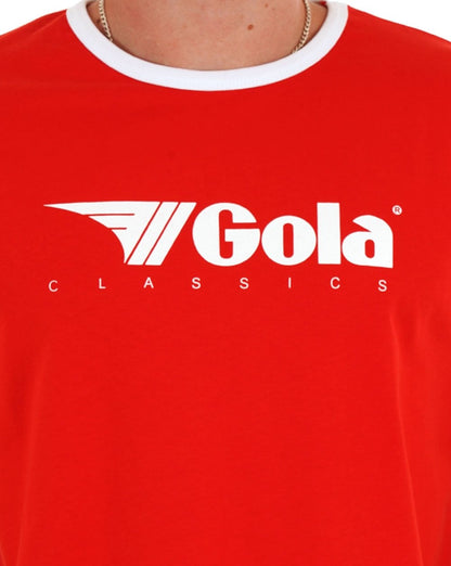 Gola Ringer T-Shirt Rot