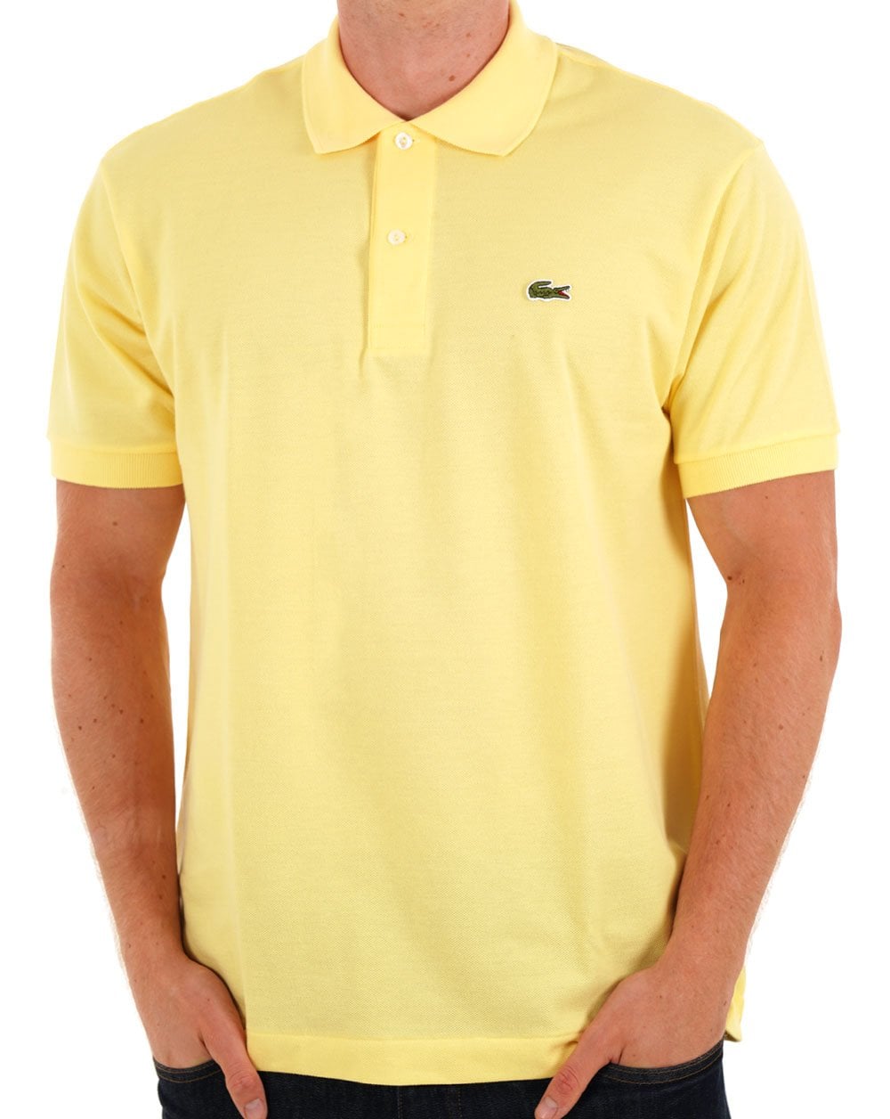 Lacoste – Klassisches Poloshirt in Pastellgelb