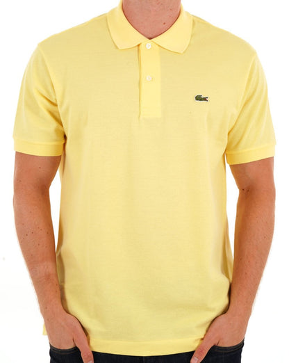 Lacoste – Klassisches Poloshirt in Pastellgelb