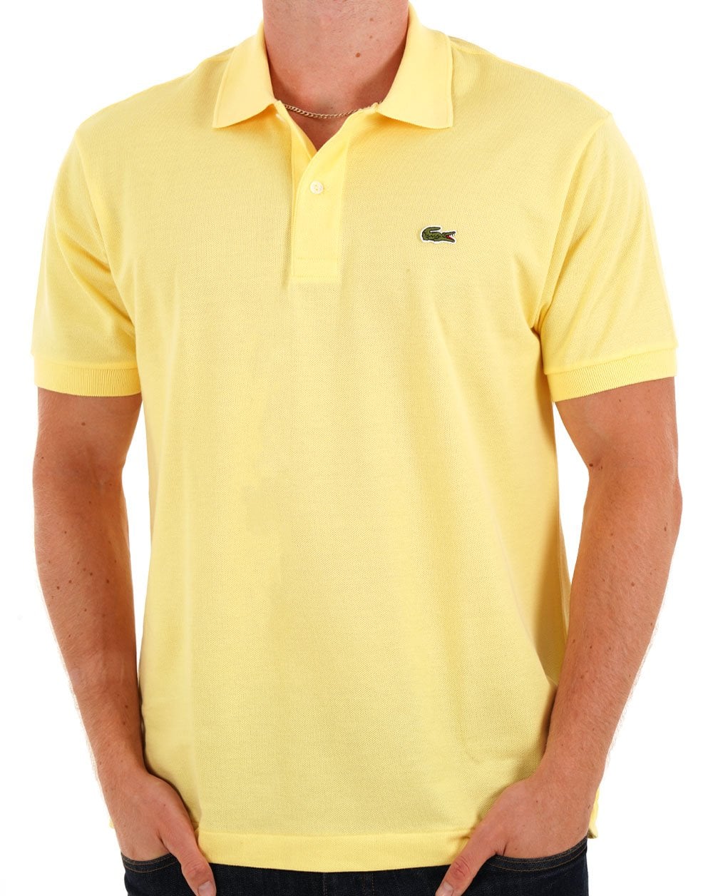 Lacoste – Klassisches Poloshirt in Pastellgelb