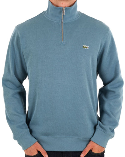 Lacoste – Sweatshirt mit halbem Reißverschluss, Limettenblau