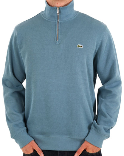 Lacoste – Sweatshirt mit halbem Reißverschluss, Limettenblau