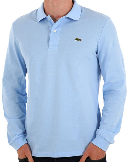 Lacoste Langarm-Poloshirt Himmelblau