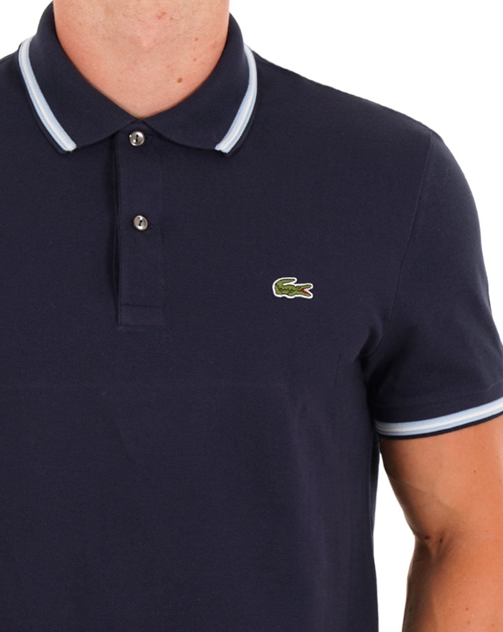 Lacoste Tipped Polo Shirt Navy